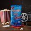 Red Vines Original Red Twisted Vines Candy 4oz Bag with popcorn, a movie ticket, and film reel