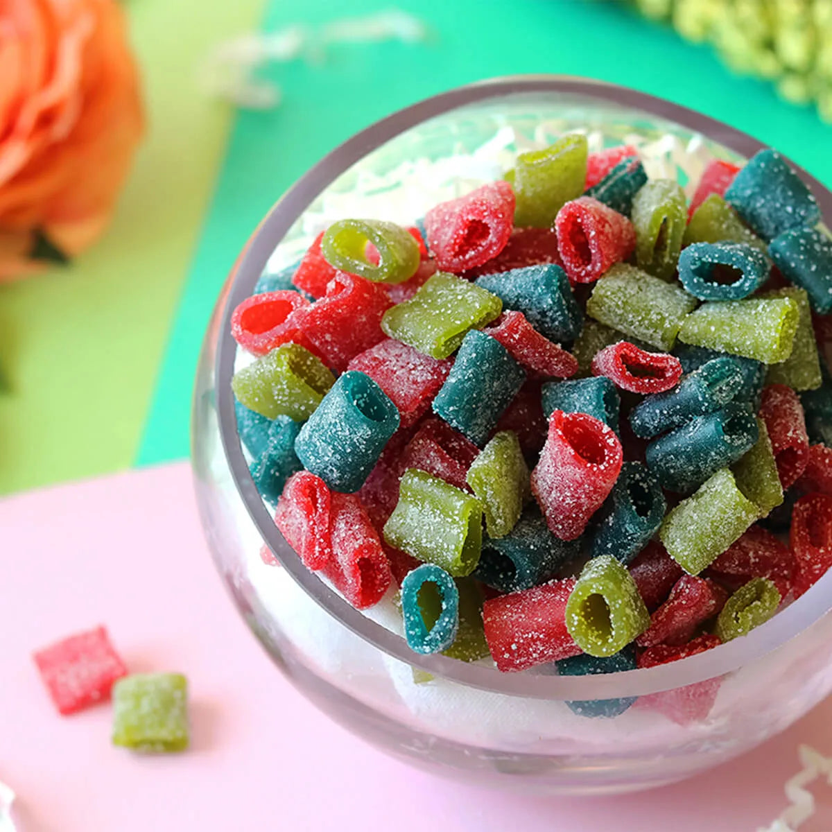 Bowl of Sour Punch Assorted Mini candy