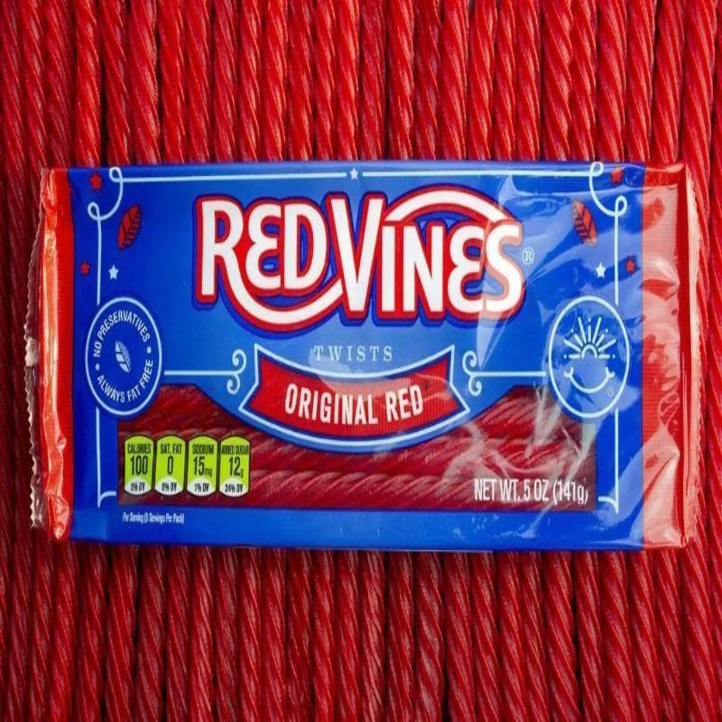 Red Vines Original Red Tray on red candy twists