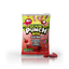 Sour Punch Rad Reds bag with red Strawberry, Watermelon, Cherry, and Raspberry sour bites in front