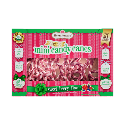 Torie & Howard Organic Mini Candy Canes - front of box