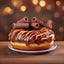 Maple bacon candy bites on a donut