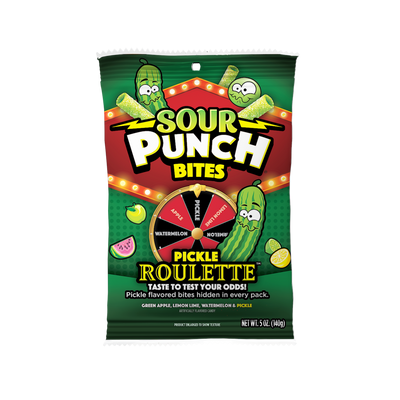 SOUR PUNCH Pickle Roulette Bites Front of Pack