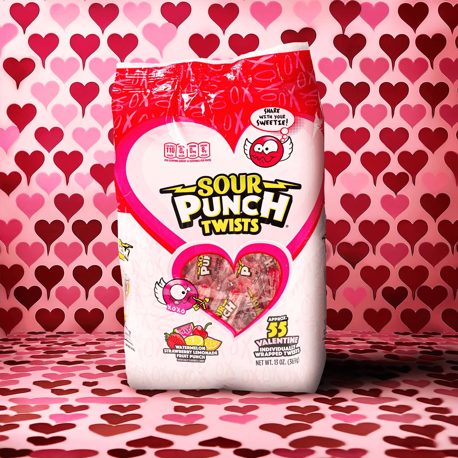 Sour Punch Valentines Individually Wrapped Twists