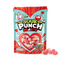Sour Punch Hearts Valentine's Day Candy 9oz Bag with raw candy hearts in front of bag