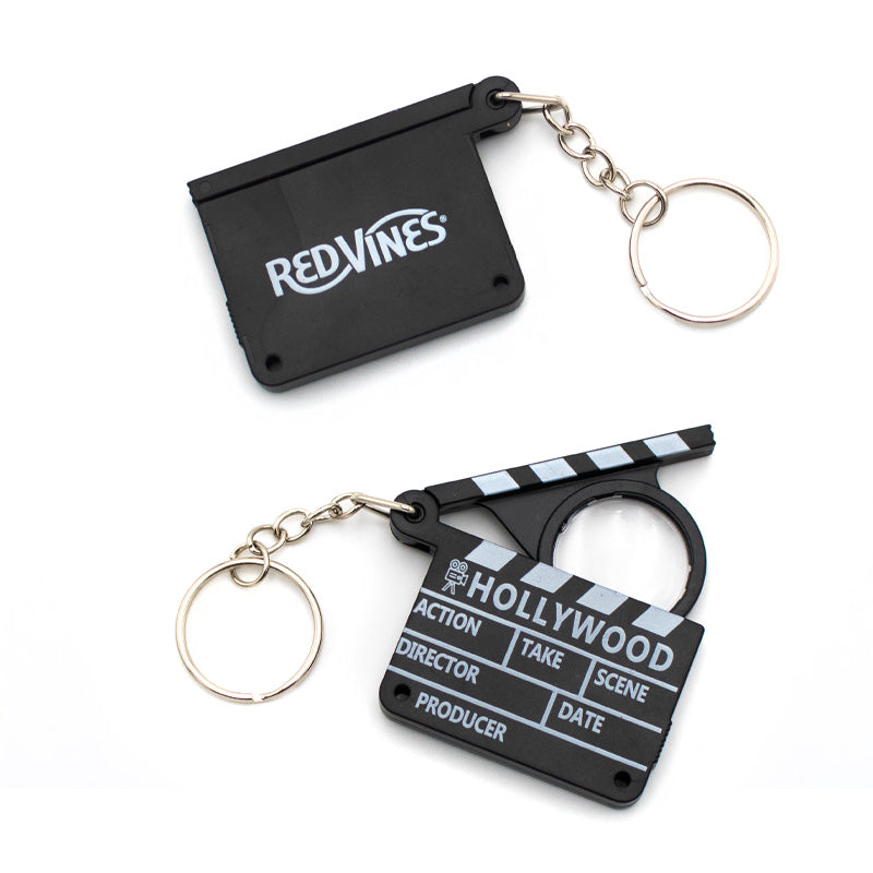 Red Vines-branded hollywood movie clapboard keychain