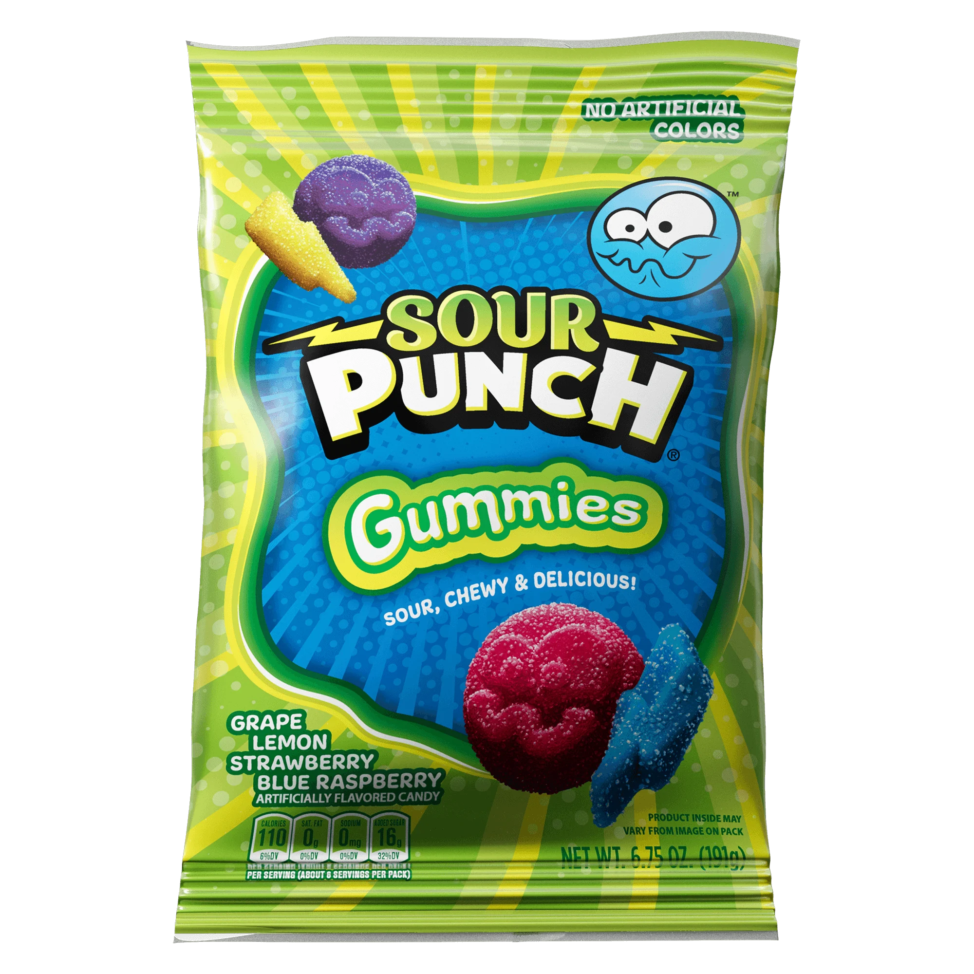Front of Sour Punch Gummies 6.75oz bag