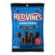 Front of RED VINES Black Licorice Jumbo Twists Candy 8oz bag