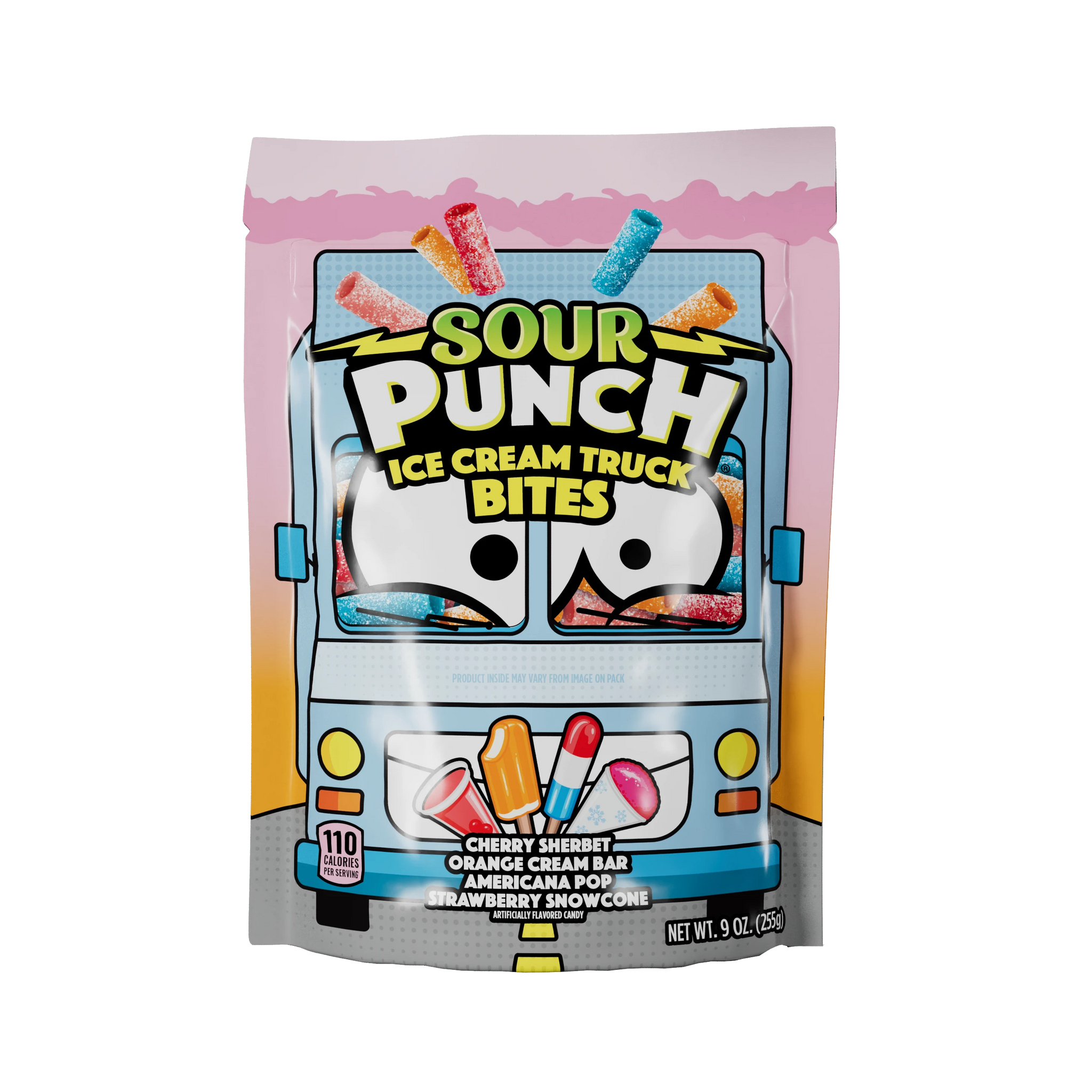 Front of Sour Punch Ice Cream Truck Bites 9oz Bag