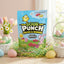 Sour Punch Chicks & Bunnies surrounded by pastel-colored flowers, eggs, and confetti