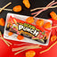 Sour Punch Scorchin' Straws Tray on a plate with orange hot peppers