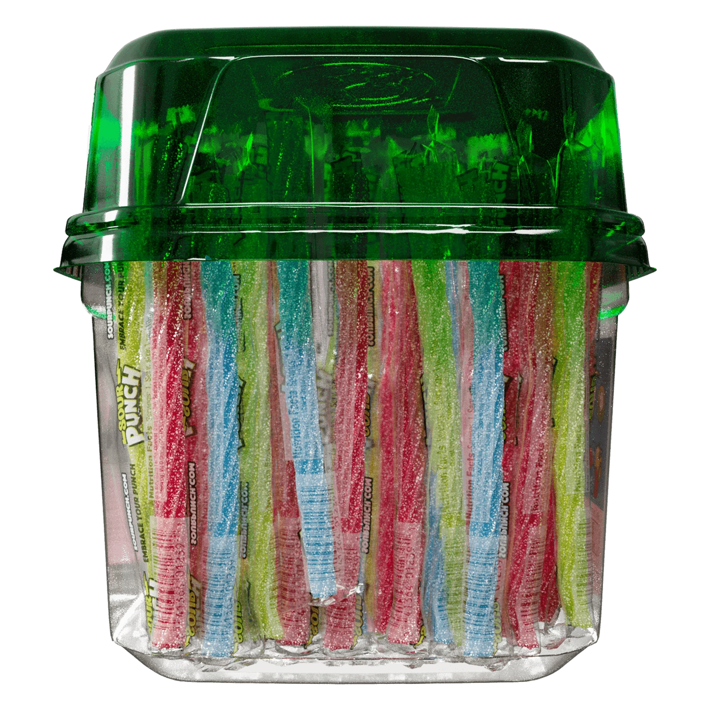 Sour Punch Twists Back of Tub - Sour Twist Candy - 6-inch Individually wrapped candy