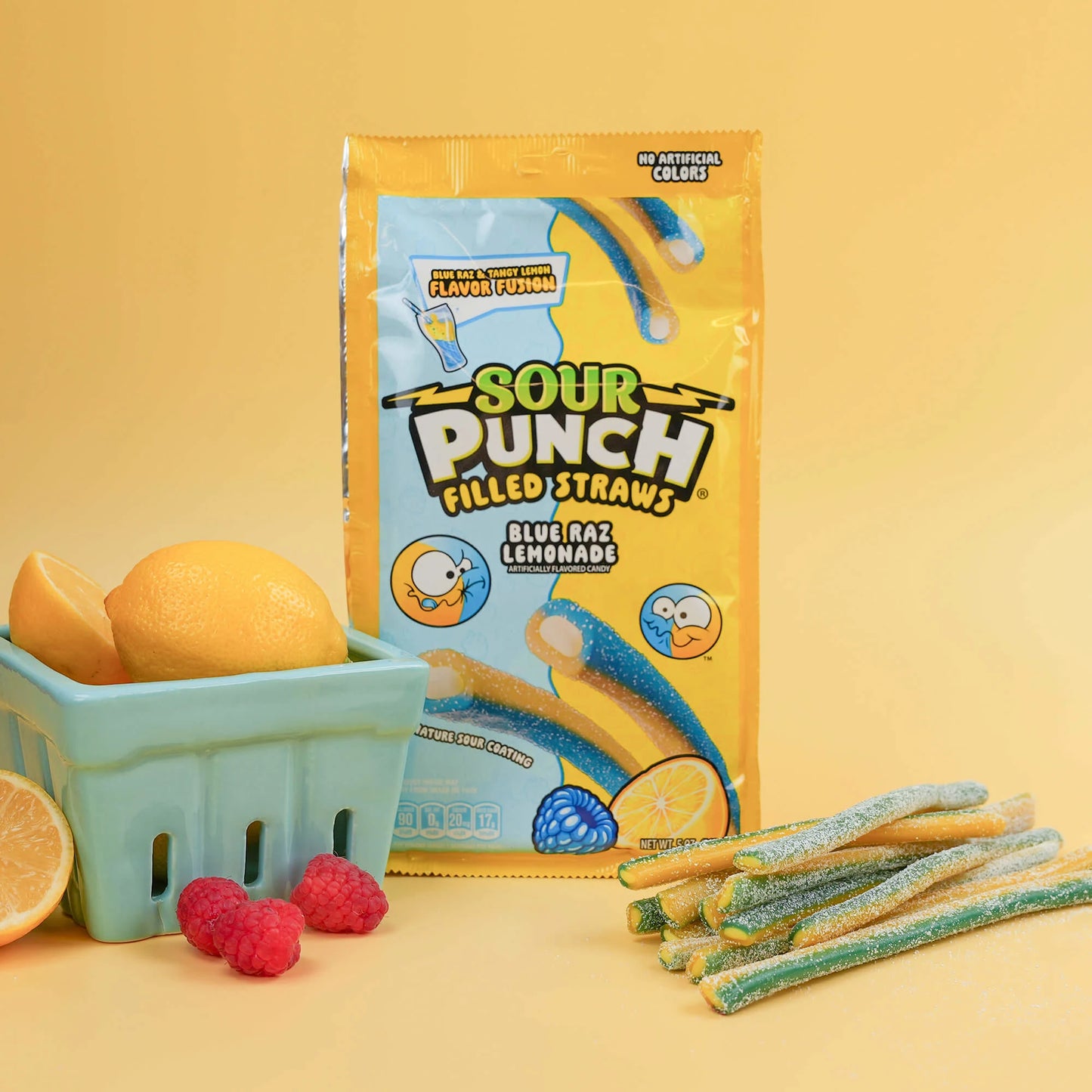 Sour Punch Filled Straws Blue Raz Lemonade 5oz – American Licorice Company