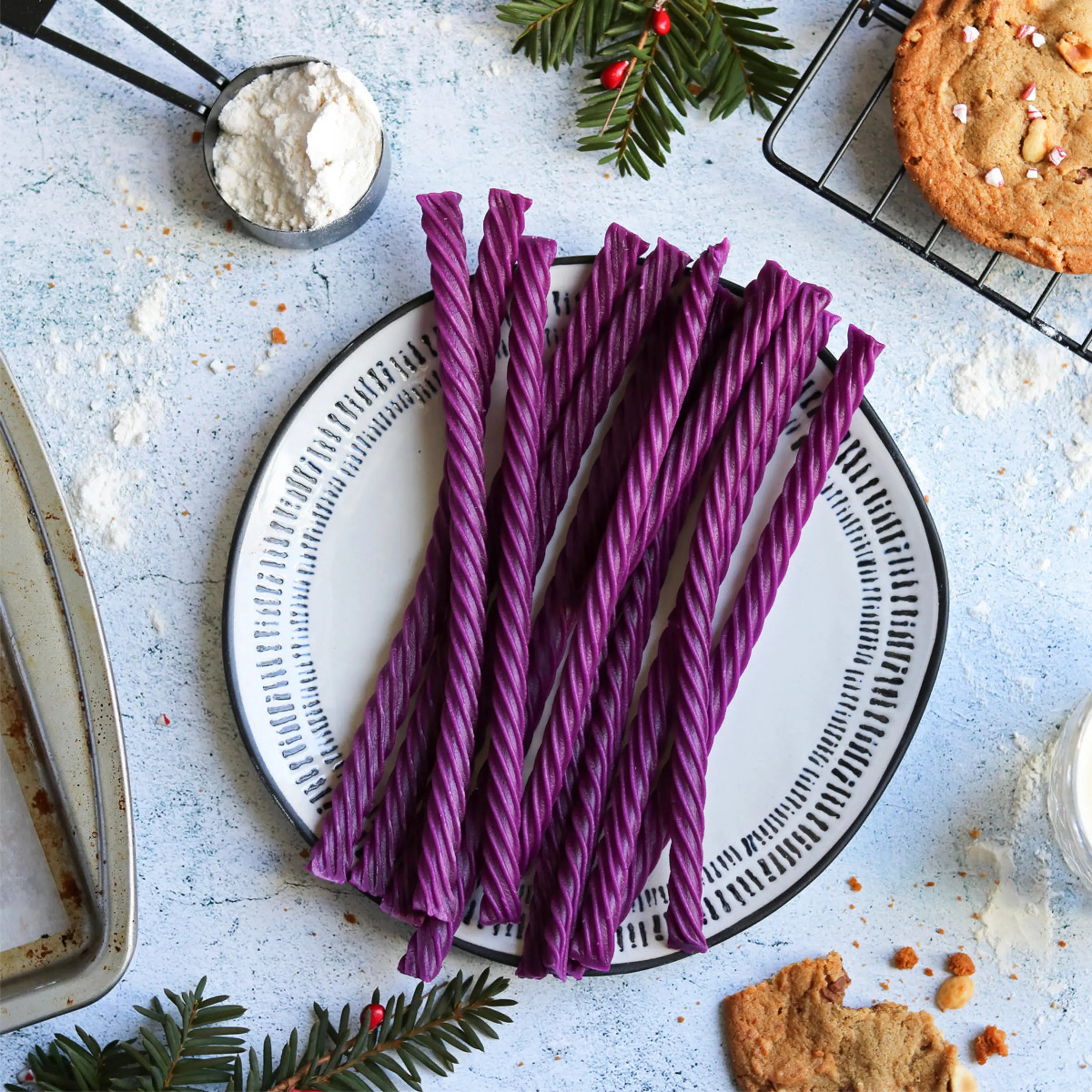 RED VINES Grape Licorice Twists with holiday cookies