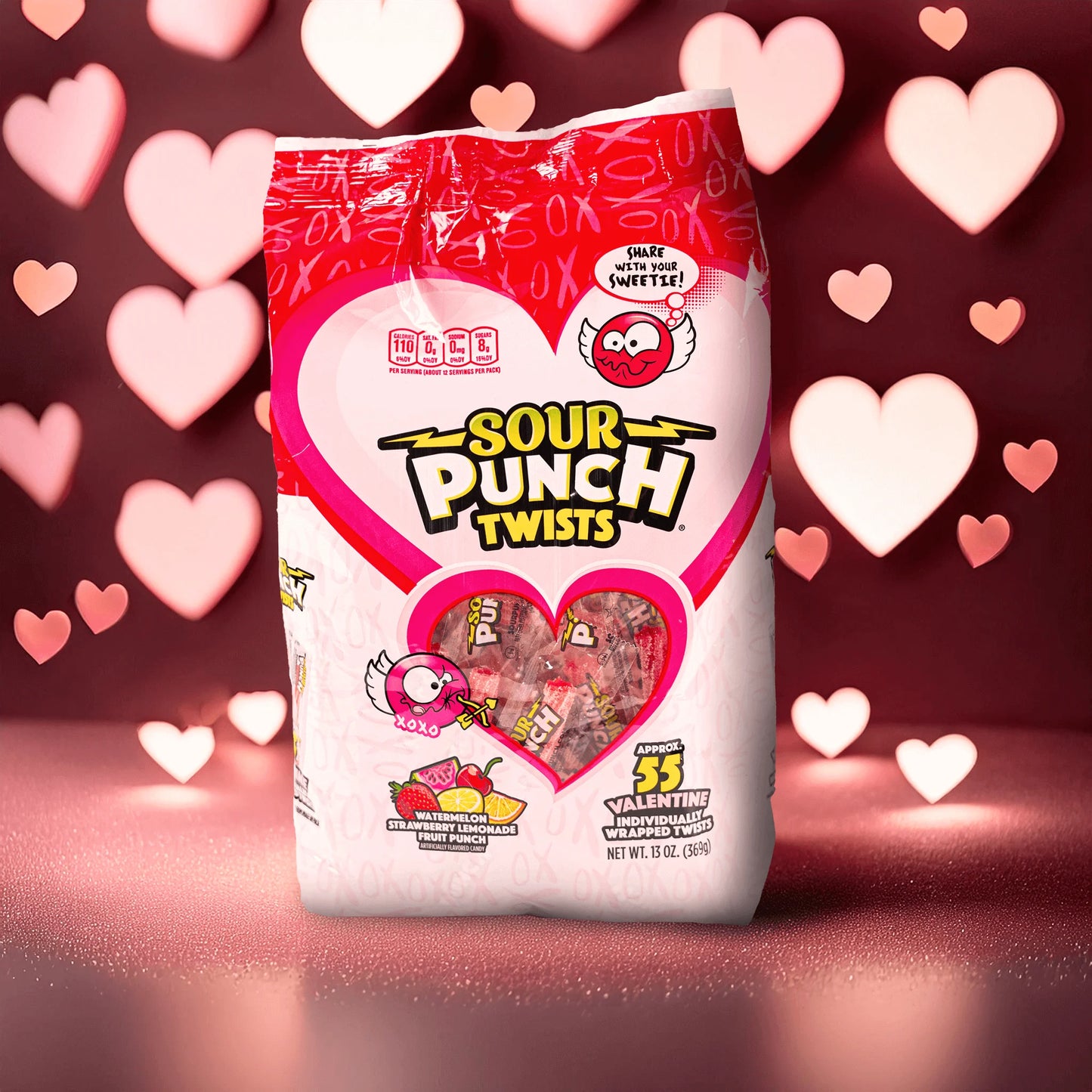 Sour Punch Valentines Individually Wrapped Twists