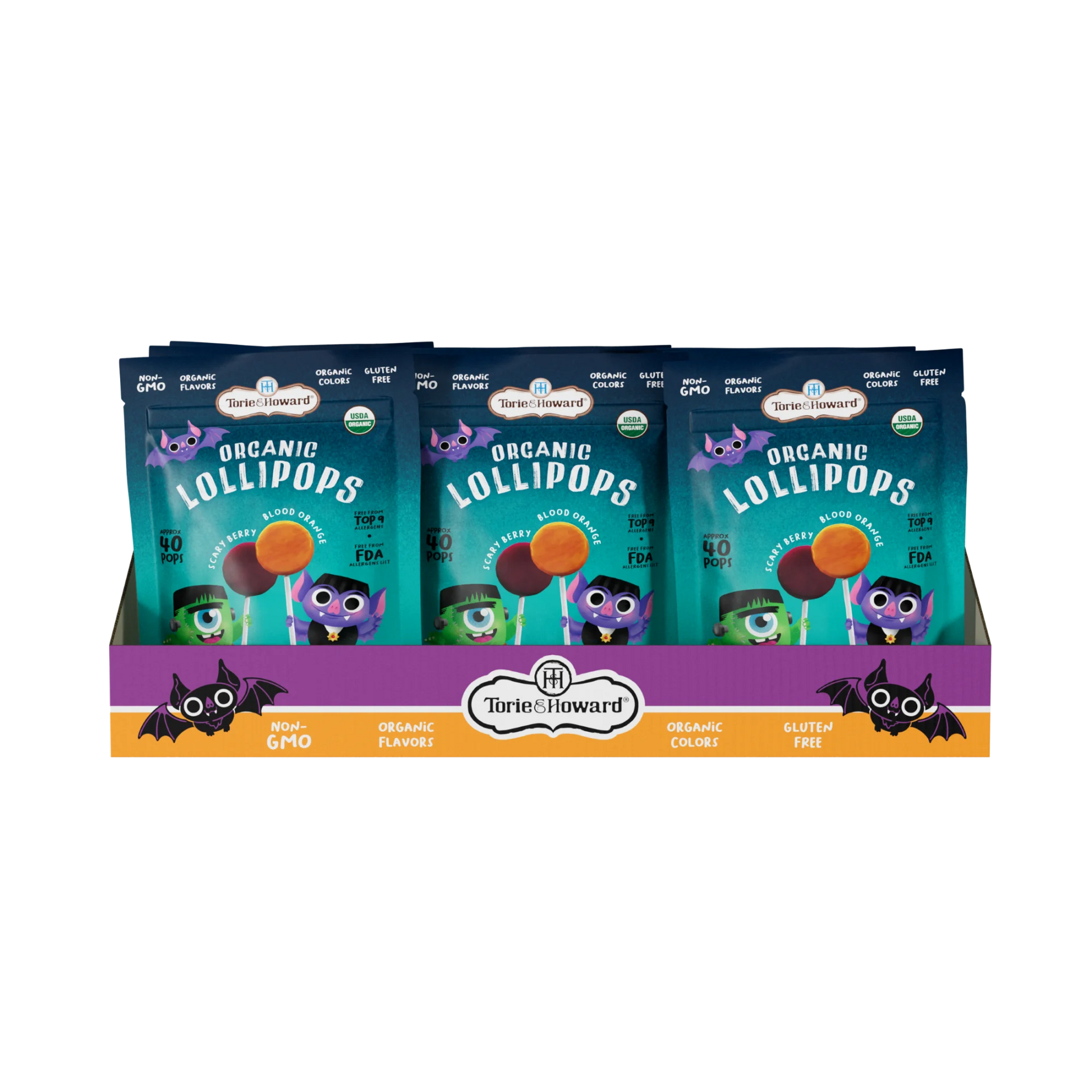 Torie & Howard Halloween Lollipops, 8.7oz Bag (40 pieces