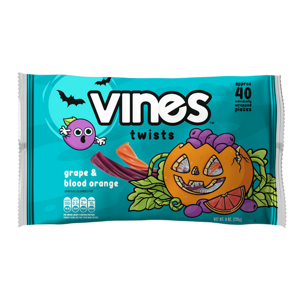Vines Individually Wrapped Halloween Candy Twists, 9oz Bag