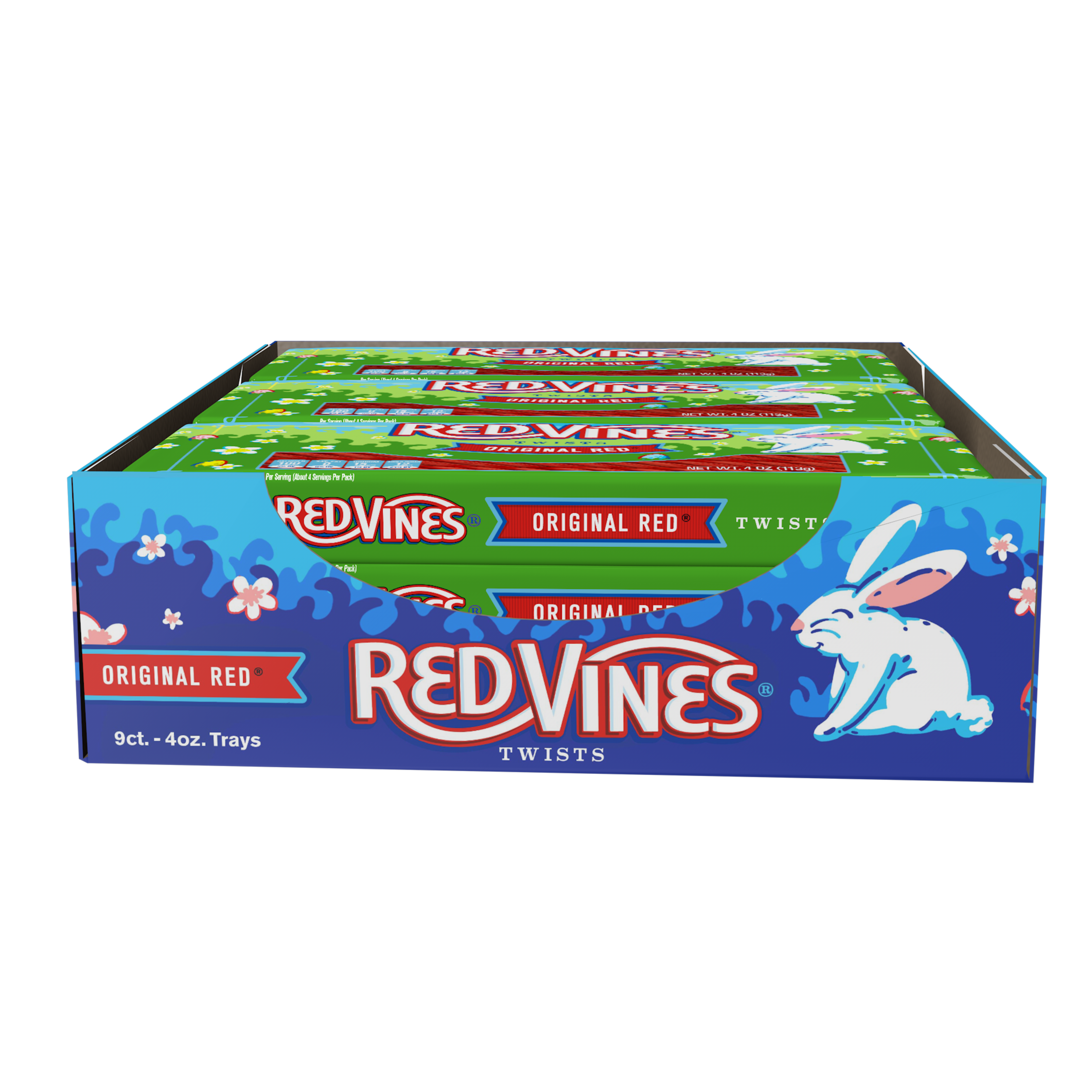 36 count box of RED VINES Easter Candy 4oz Trays