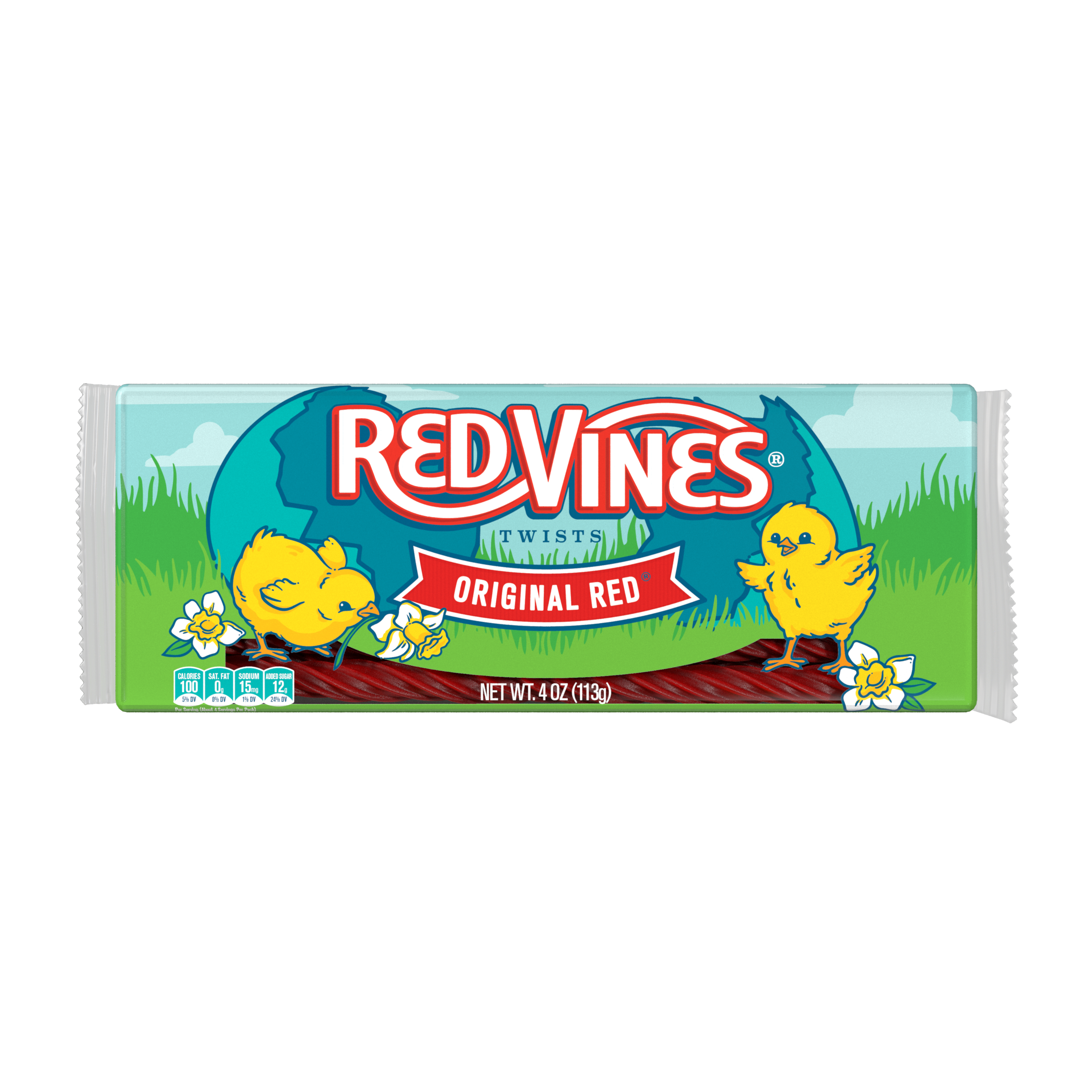 RED VINES Easter Candy 4oz Tray of Original Red Licorice Twists