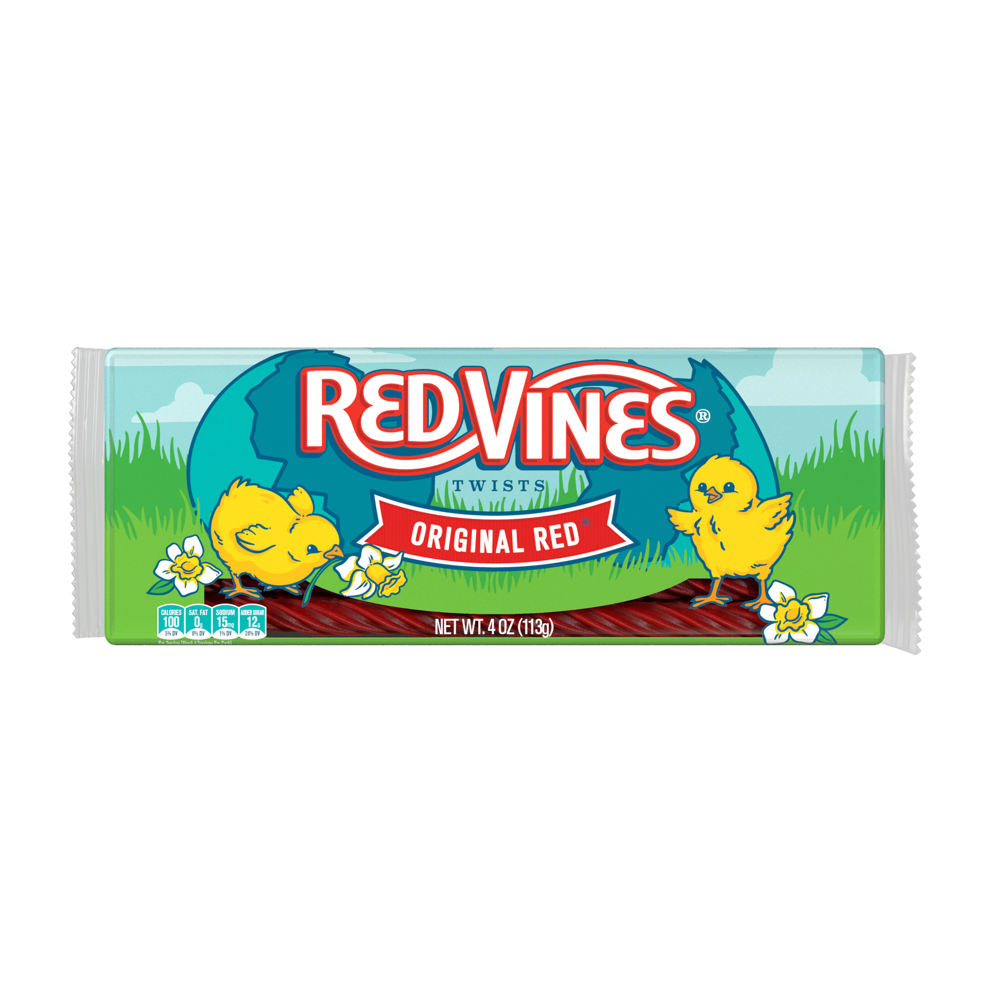 RED VINES Easter Candy 4oz Tray of Original Red Licorice Twists