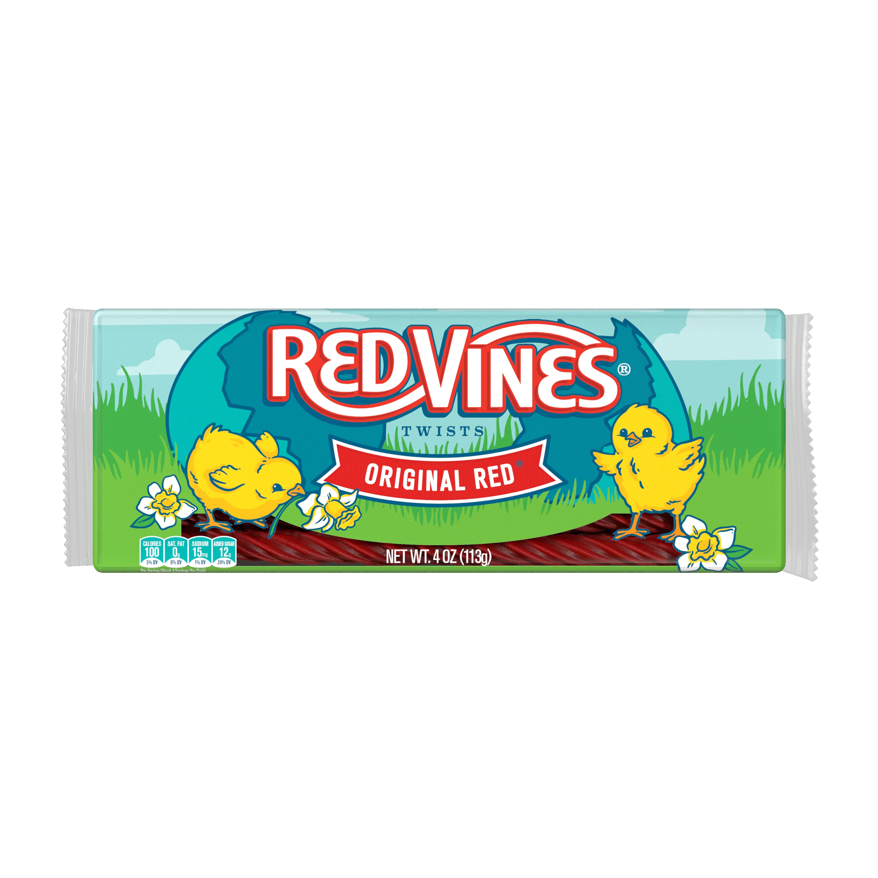 RED VINES Easter Candy 4oz Tray of Original Red Licorice Twists