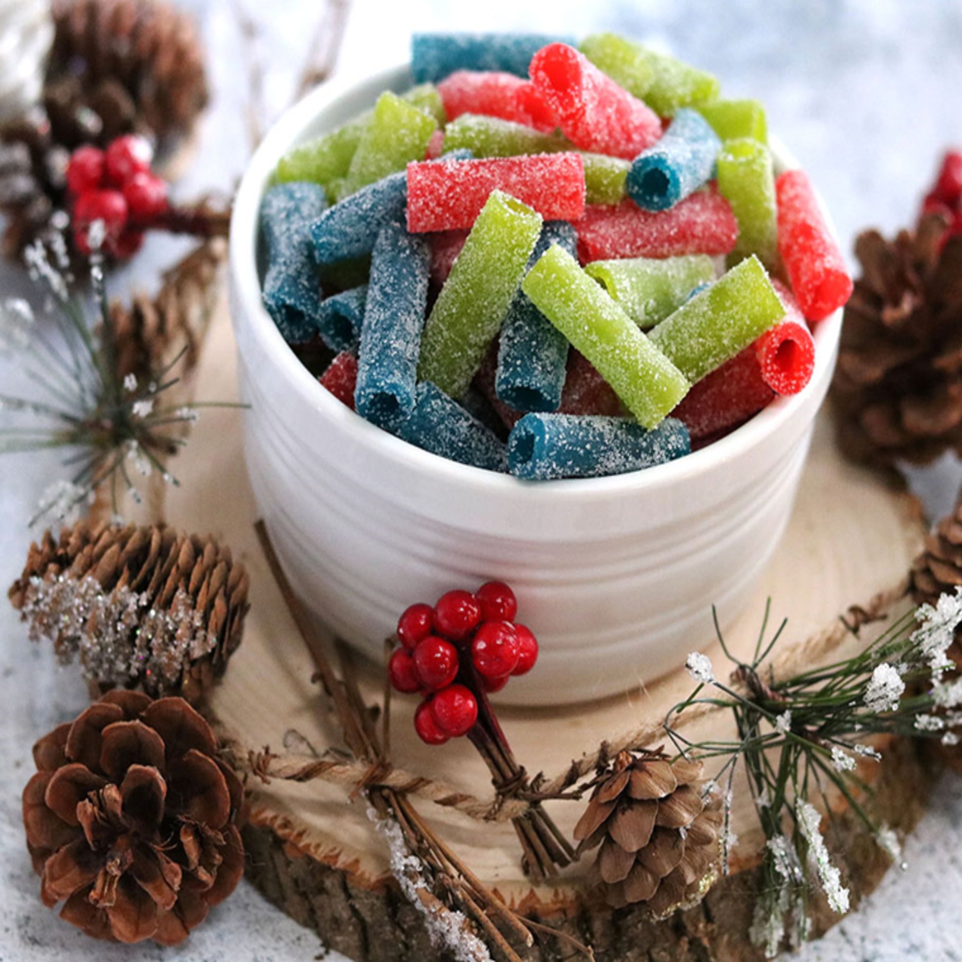 SOUR PUNCH Assorted Sour Candy Bites in a festive bowl