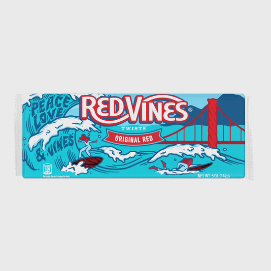 Red Vines Peace, Love & Vines Twists 5oz summer candy tray spinning 360 degrees