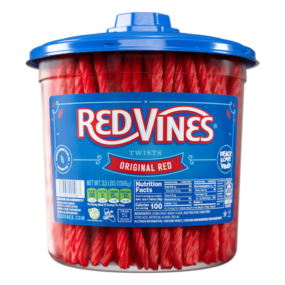 3.5lb Jar of RED VINES Original Red Licorice Candy
