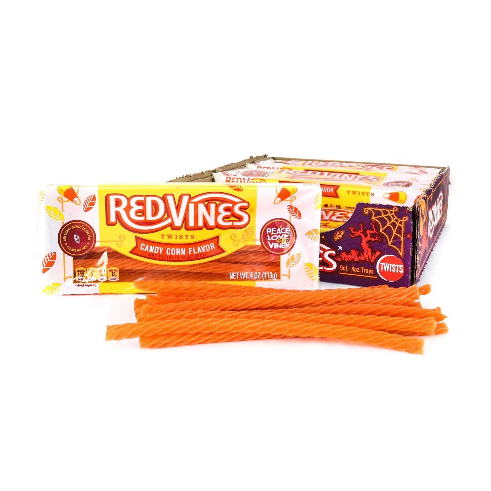 12 pack of RED VINES Candy Corn Twists, 4oz Trays