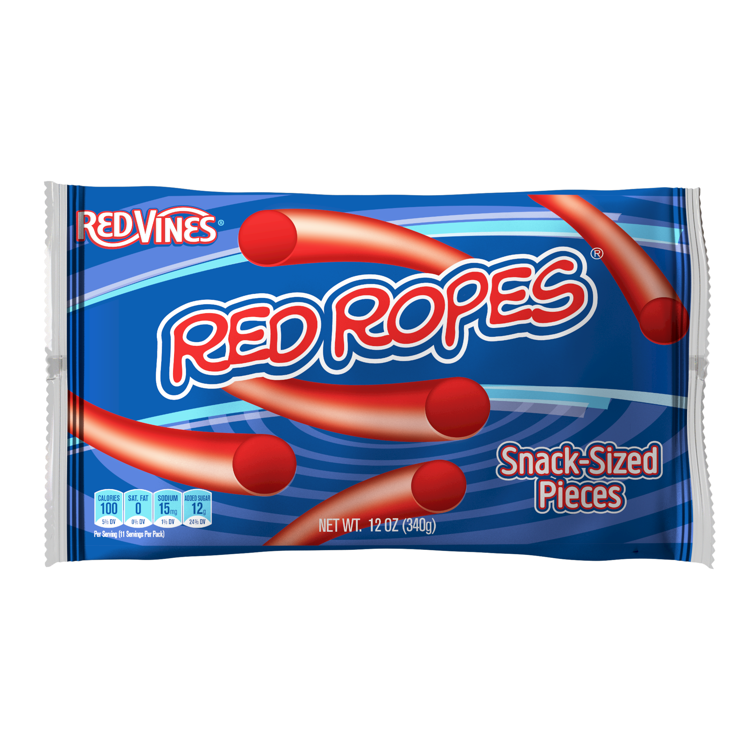 RED VINES Red Ropes Licorice Candy front of 12oz bag