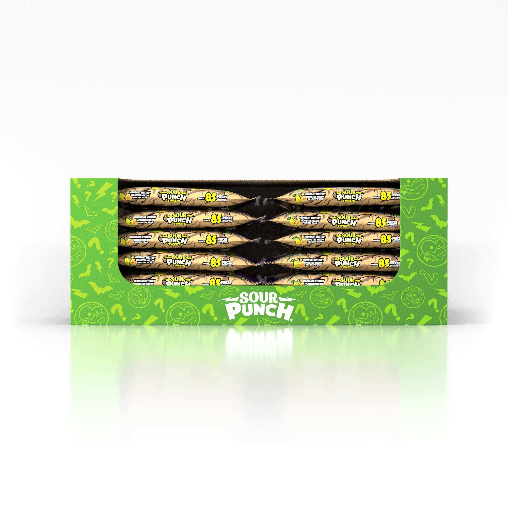 12-pack Caddy of Sour Punch Individually Wrapped Halloween Candy Twists 18oz Bags