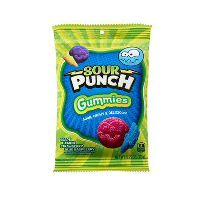 Front of Sour Punch Gummies 6.75oz bag