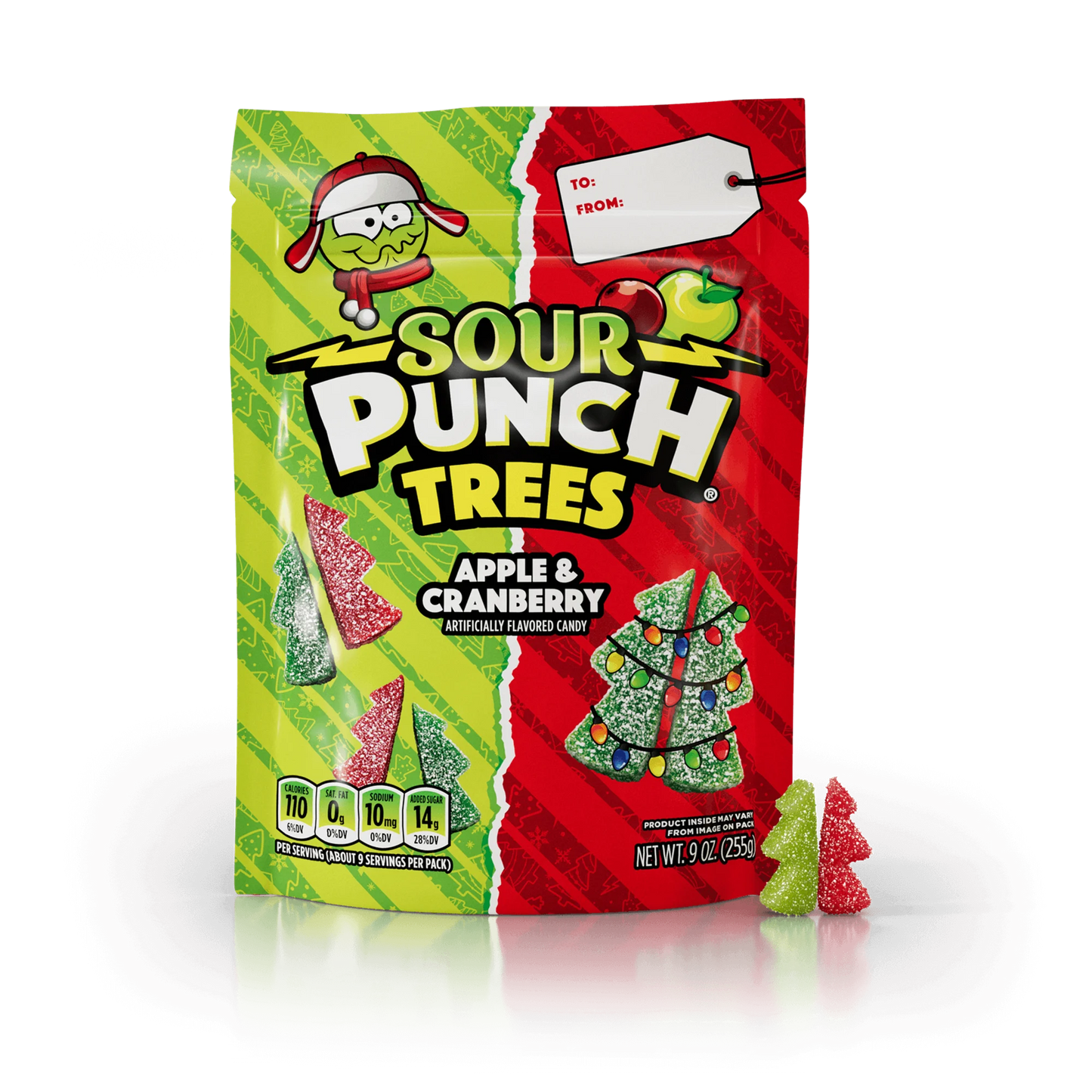 Sour Punch Trees Holiday Candy, 9oz Bag