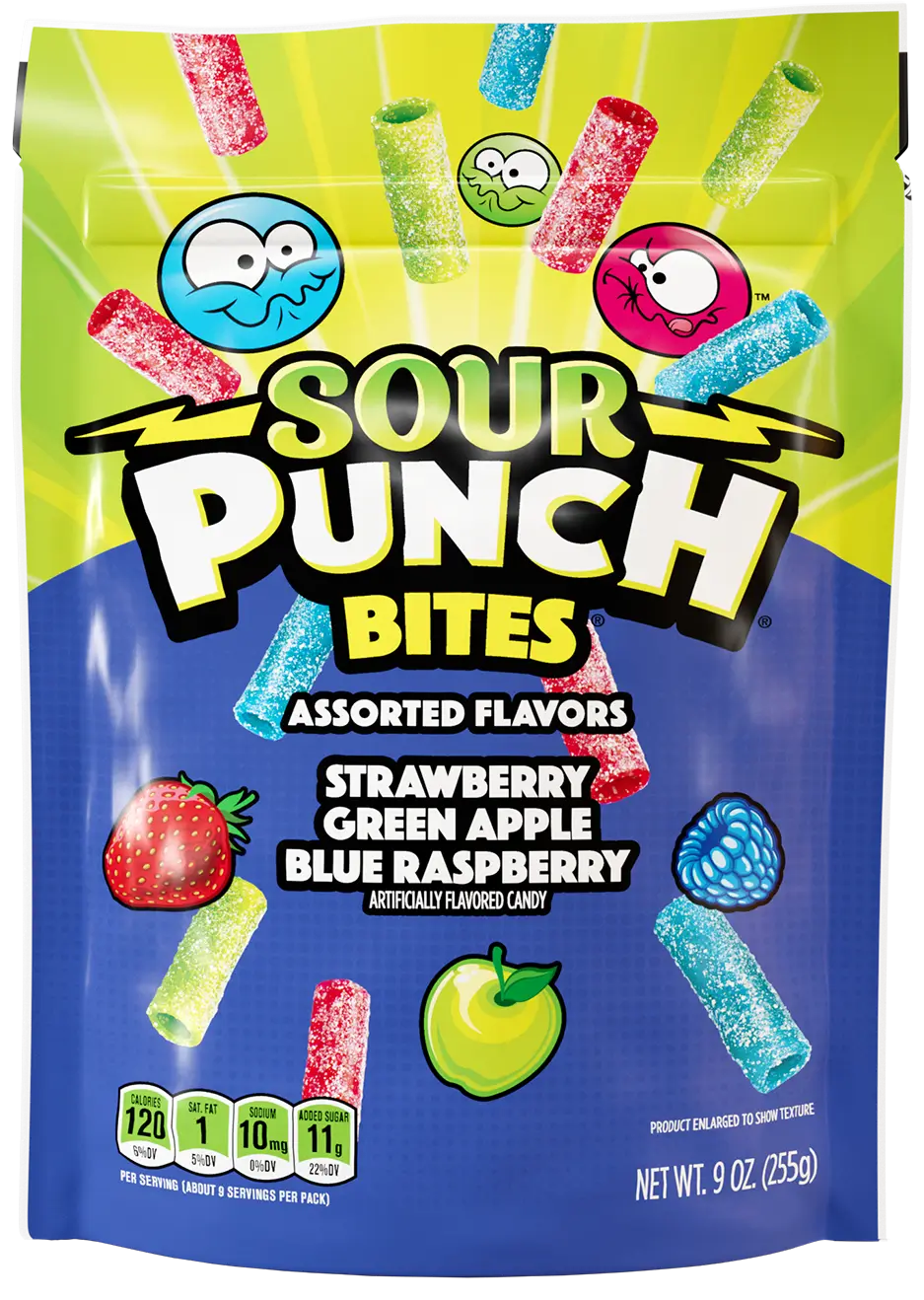 Front of a Sour Punch Bites Assorted Flavors Package