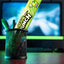 Sour Apple Candy 2oz Tray in a pen holder on a gaming desk