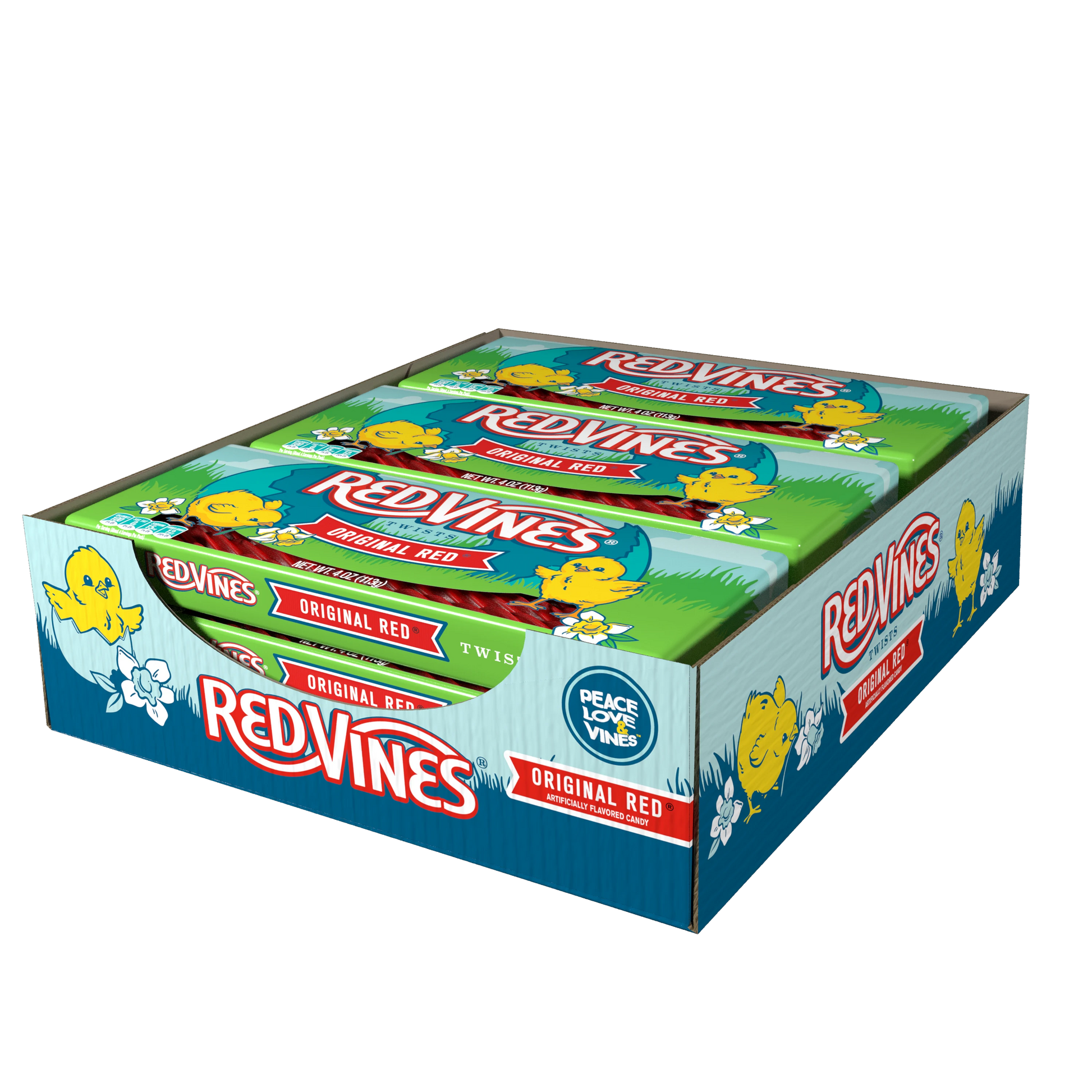 9 count box of RED VINES Easter Candy 4oz Trays