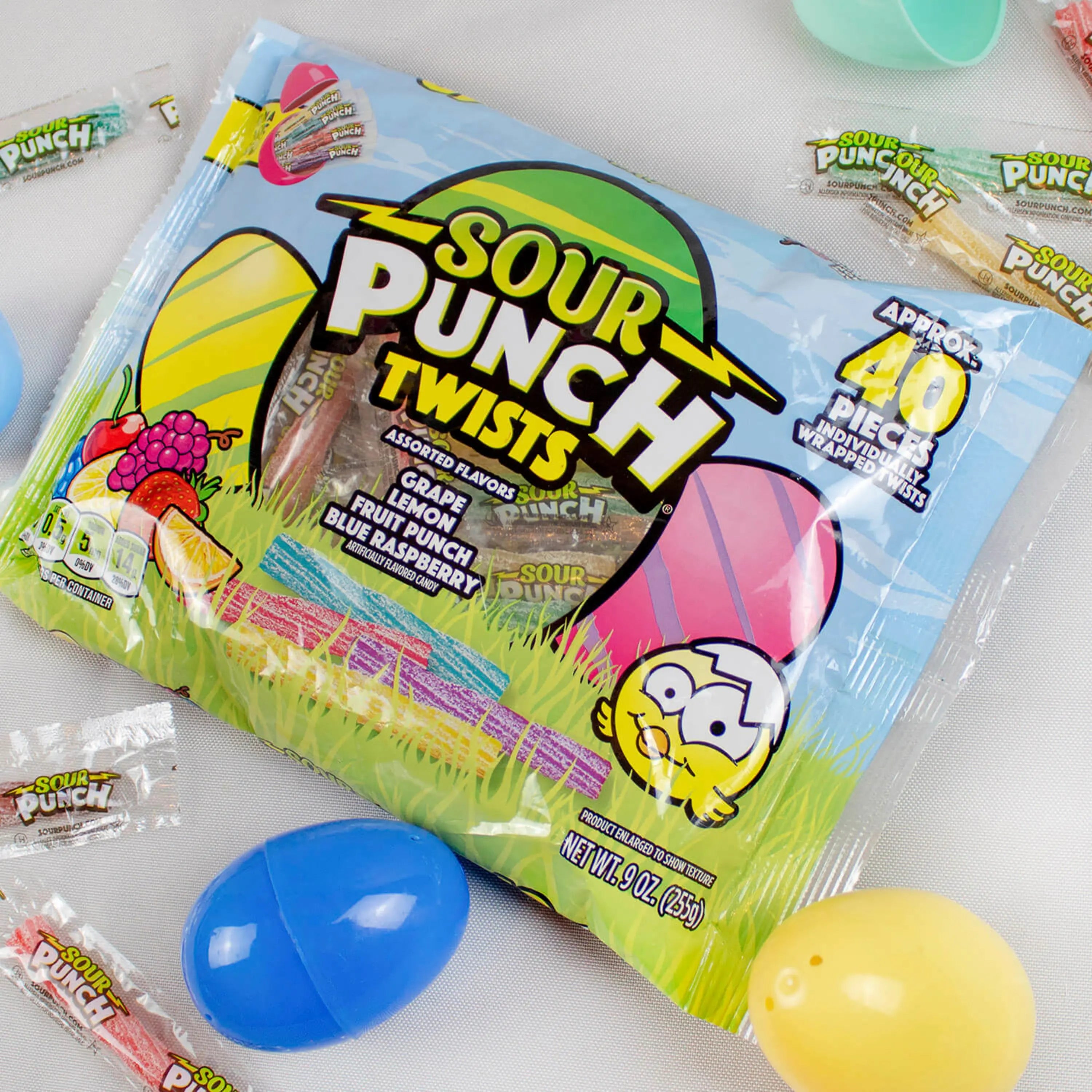 SOUR PUNCH Individually Wrapped Easter Candy Twists fit in plastic Easter eggs