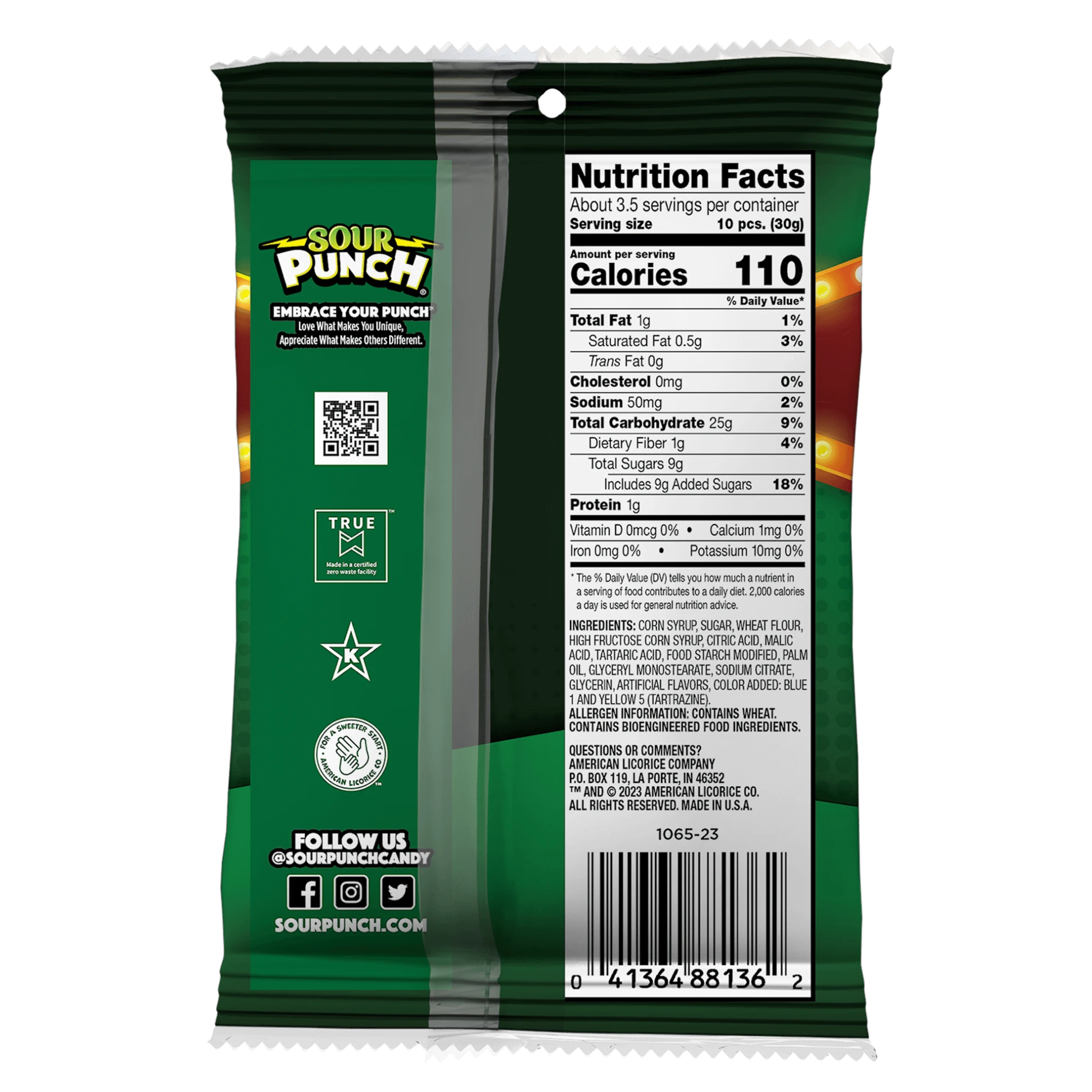 Sour Punch Pickle Roulette Bites, 3.7oz Bag