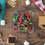 Dish of Sour Punch Assorted Mini candy with s'mores
