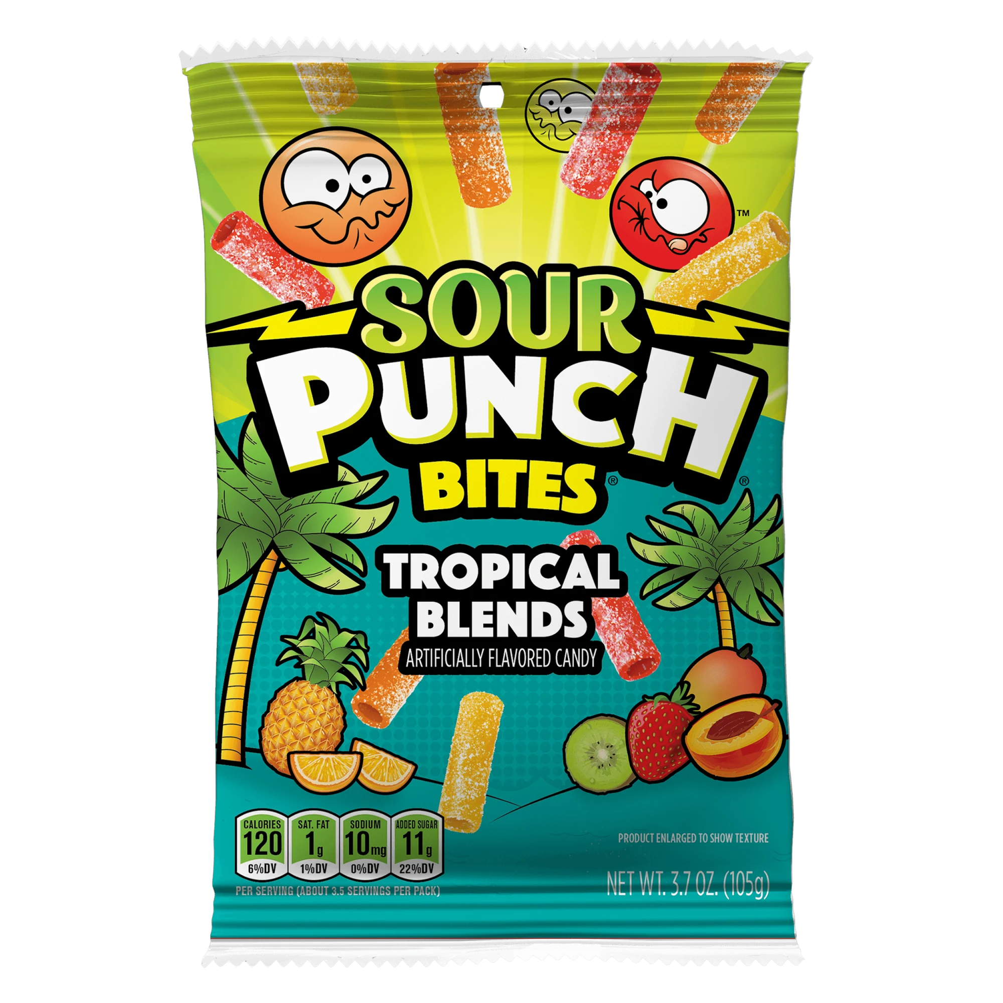 Sour Punch Bites Tropical Blends, 3.7oz Bag