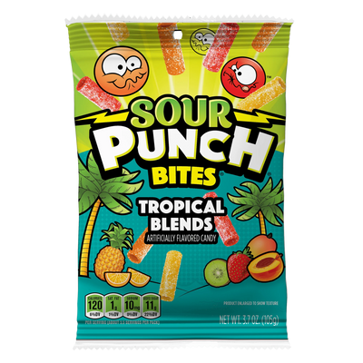 Sour Punch Bites Tropical Blends, 3.7oz Bag
