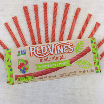 RED VINES Made Simple Berry Twists 4oz Tray with candy twists