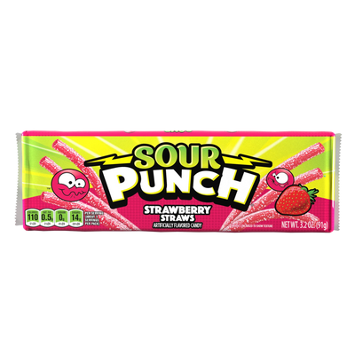 Sour Punch Strawberry Straws, 3.2oz Tray