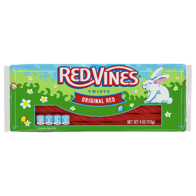 RED VINES Easter Candy 4oz Tray of Original Red Licorice Twists