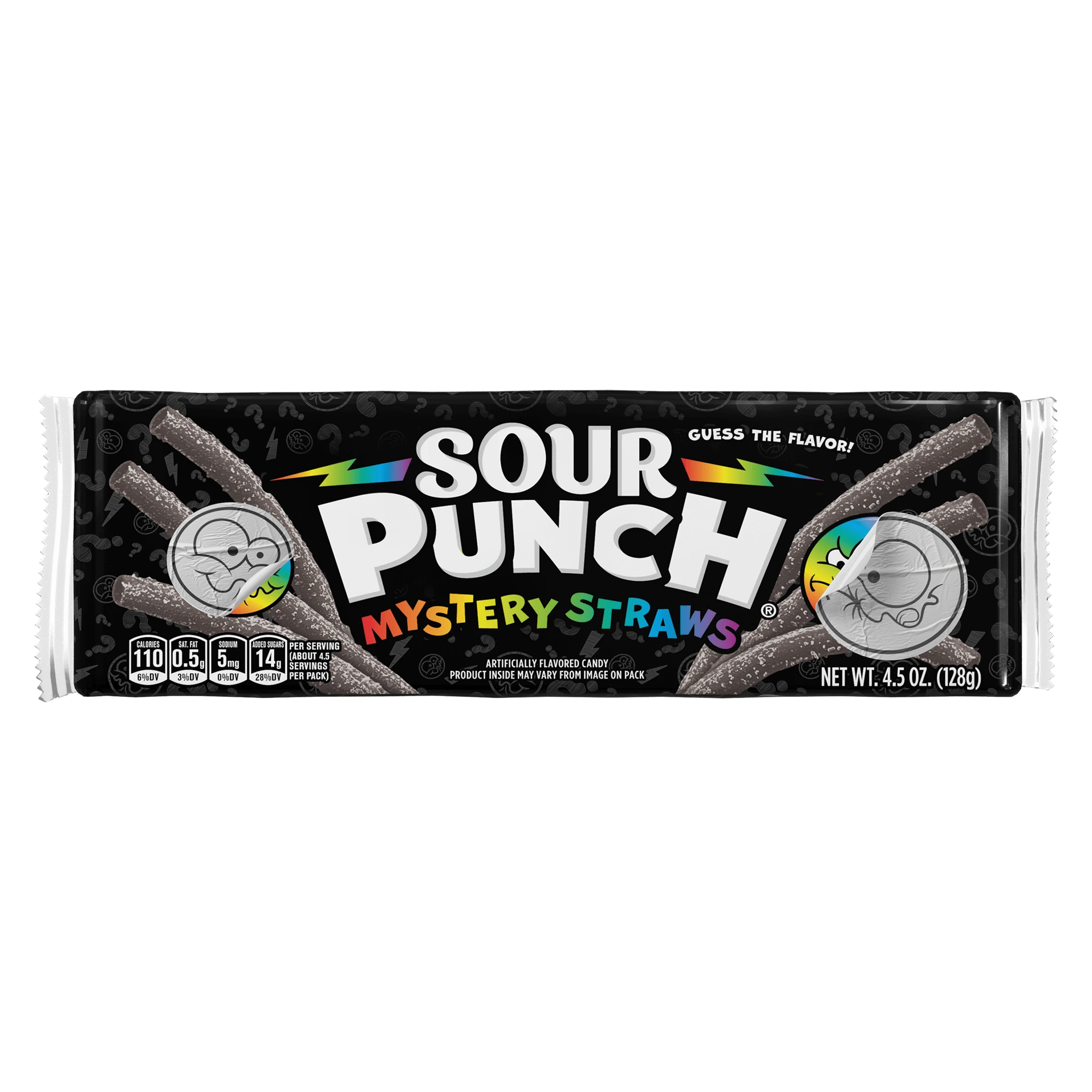 Front of Sour Punch Mystery Straws 4.5oz Tray