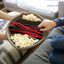 Popcorn with RED VINES Mixed Original Red & Black Licorice candy for a football party