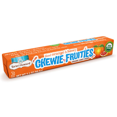 Torie & Howard Chewie Fruities Blood Orange & Honey Candy, Front of 2.1oz Stick pack
