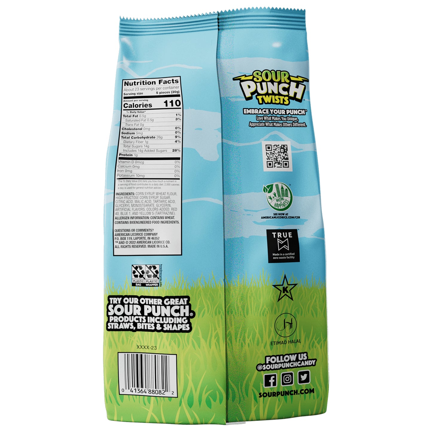 SOUR PUNCH Easter Candy Twists back of 24.5oz bag