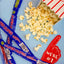 SUPER ROPES licorice rope candy with popcorn and foam fan finger