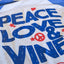 RED VINES Peace, Love & Vines T-Shirt close up of text on the back